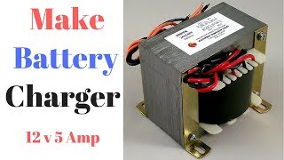 how to make 12v 5 amp dc battery charger At home [upl. by Ocisnarf]