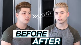 HOW TO DYE YOUR HAIR PLATINUM BLONDE AT HOME l MEN HAIR TUTORIAL 2021 [upl. by Marceau725]