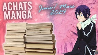 📚 Achats mangas janvierMars 2024 😱 60 tomes dont quelques raretés [upl. by Weeks]