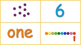 Baby Math Numbers 010 dots numerals words rows [upl. by Jesse]