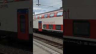 SBB IC in Spiez Shorts 1187 railway spoorwegen railroad trainspotting [upl. by Levi]