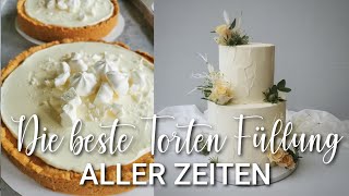 😍Frischkäse Creme Rezept  Torten Füllung einfach [upl. by Anawahs]