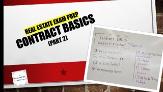 Contract Basics Part 2  Real Estate Exam Prep Videos [upl. by Esoryram]