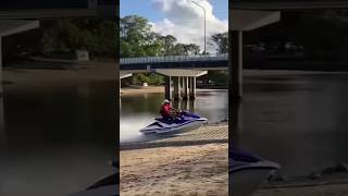 JET SKI DRIVES ON LAND boating summer jetski [upl. by Oisorbma11]