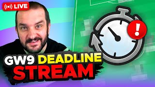 SON OUT  FPL DEADLINE STREAM GAMEWEEK 9  Fantasy Premier League Tips 202425 [upl. by Vasili22]