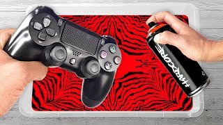 How To Hydro Dip Sony PS4 Console  Controller 🎮🎨 SaTISfyiNg [upl. by Jaban]