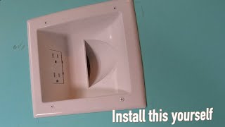 Electrical outlet install  recessed DIY for wall mounted television [upl. by Jacinto]