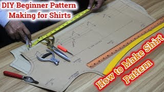 shirt pattern making for beginners  shirt pattern making tutorial  how to make a shirt rmgpm16 [upl. by Cida]