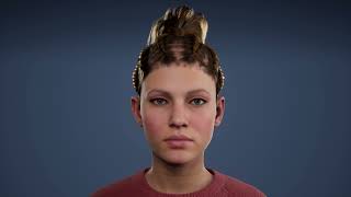 Base Metahuman with braids hair for UE4 groom plugin alembic hair [upl. by Leahcimaj733]