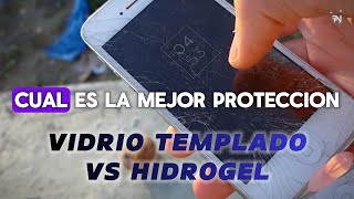 Vidrio templado vs Hidrogel ¿Cual es la MEJOR Protección para la pantalla del celular [upl. by Ralston]