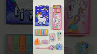 Unicorn Stationery Items DIY Pencil Case Pen Erasner Sharpener shorts backtoschool stationery [upl. by Ninnahc]