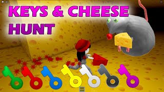 ALL KEYS amp CHEESE HUNT cheese escape horror FULL WALKTHROUGH roblox [upl. by Anirrak]