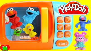 Kids Toy Videos Sesame Street Play Doh Microwave Surprises [upl. by Yssenhguahs]