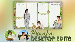 Desktop Wallpaper Design 2024  Planner Desktop  Stray Kids Hyunjin SKZ Canva Poster Edits Tutorial [upl. by Solegna]