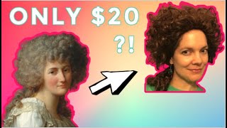 Two Georgian Hairstyles With a Really Cheap Wig  18th Century Hair [upl. by Denoting]