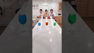 Who won Triple Full Glass Cup Race funnygames friends shorts short [upl. by Burk]