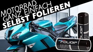 Sprühfolie für Motorräder l Anwendung amp Tutorial zum sprühfolieren von Motorrädern FOLIDIP [upl. by Rosenberg]