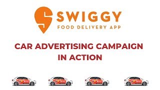 Swiggy Car Advertising Campaign in Action  Swiggy App  Swiggy Ads  Car Wrap  Car Branding [upl. by Ikim]