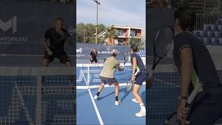 Unlock the right angle for netclearing returns 💫 tennis tennistip tenniscoach [upl. by Anikram]