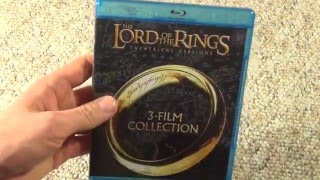 The Lord of the Rings 3Film Collection BluRay Unboxing [upl. by Jemy]