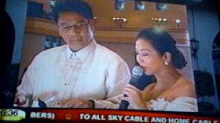 MAR ROXAS  KORINA SANCHEZ Nuptials Wedding News By ABSCBN  5 [upl. by Pesek]