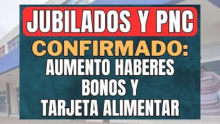 HAY AUMENTO  BONOS Y TARJETA ALIMENTAR con AUMENTO JUBILADOS PENSIONADOS PNC PUAM [upl. by Hallagan]