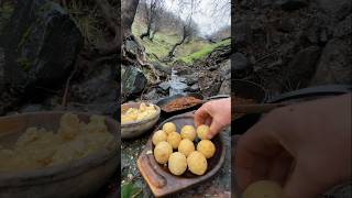 Making içli köfte and ayran soup in nature  Doğada içli köfte ve ayran yapmak🌿🥩 [upl. by Nairret8]