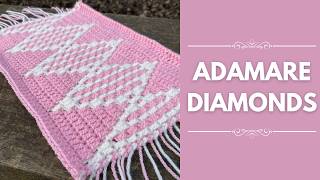 Adamare Diamonds Mosaic Crochet Pattern [upl. by Ydollem]