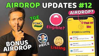 Tomarket Airdrop Final Tasks  Fomo TGE  X Empire Price  Memefi Listing  Airdrop Updates 12 [upl. by Nnairac]