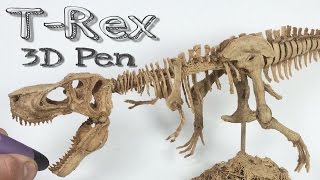 3D Pen Creations  Making a realistic TRex skeleton  3D Pen Art  Time lapse  T Rex [upl. by Losyram]