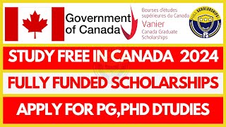 Canada Scholarships  Government of Canada Vanier Graduate Scholarship 20242025 for PG PhD Studies [upl. by Shermy768]