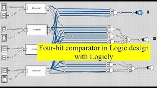 Fourbit comparator in Logic design with Logicly [upl. by Allin965]