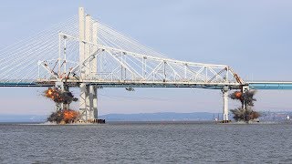 Tappan Zee Bridge East Anchor Span  Controlled Demolition Inc [upl. by Aerdnahs]