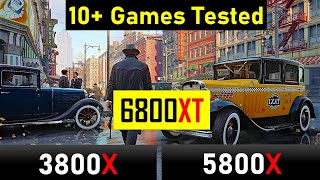 Ryzen 7 3800X vs 5800X AMD 6800XT in 1080p 1440p [upl. by Mcintyre]