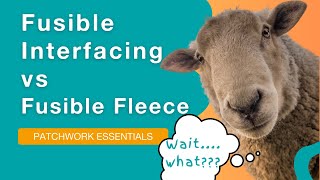 😳 Fusible Interfacing Vs Fusible Fleece  Whats The Difference [upl. by Agamemnon]