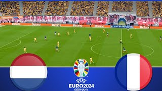 FRANCE vs NETHERLANDS LIVE  UEFA Euro 2024  Football Match Live Today Simulation [upl. by Nnylyak]