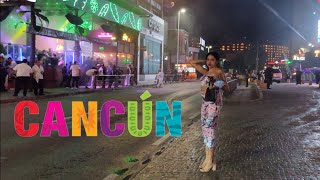 Partying in Cancun city Night Life  Mexico 🇲🇽 night clubs walkthrough [upl. by Pazit]