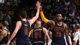 Cavs Show No Rust LeBron and Kevin Love Combine for 70 Cavs Celtics Game 1 [upl. by Tnayrb]