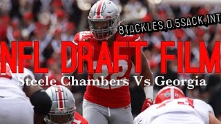 Film Room Ohio State LB Steele Chambers Vs Georgia [upl. by Rillings]