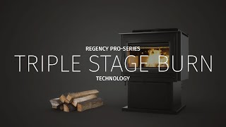 Triple Stage Burn Technology on Regency ProSeries Hybrid Wood Stoves [upl. by Cirtemed]