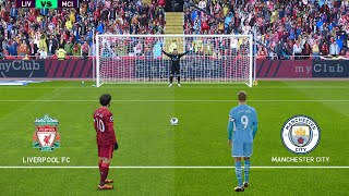 Liverpool vs Man City  Penalty Shootout  Premier League 2024  Haaland vs Salah  PES [upl. by Ceevah]