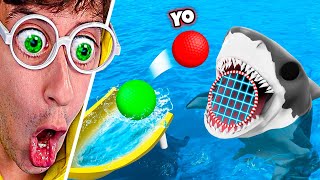 HOYO TROLL vs HERMANO 😂⛳ con Megalodón 🌊🦈  GOLF IT [upl. by Alidia]