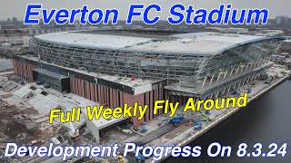 NEW Everton FC Stadium at Bramley Moore Dock A Full FlyAround on 8324 Extra Close Shots [upl. by Rengaw341]