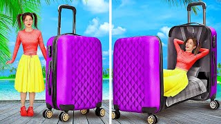 RICH VS BROKE TRAVEL PARENTING HACKS  Funny DIY Pranks On Friends Beach Tricks By 123GO Genius [upl. by Buffy]