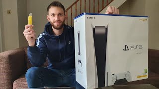 PlayStation 5 Unboxing and Initial Setup [upl. by Kinnon]