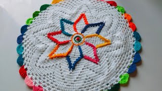 crochet thalposh doily table mat rumalcrochetdesigner1606 [upl. by Kristan]