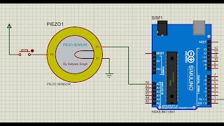 Piezo Electric sensor simulation in proteus [upl. by Aileon]