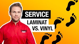 SERVICE  Laminat vs Vinyl Welcher Boden passt zu dir [upl. by Yesima]