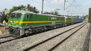 WAG 9 with Goods on Banaswadi railway station [upl. by Worra]