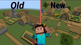 minecraft old village vs new village [upl. by Cahan]